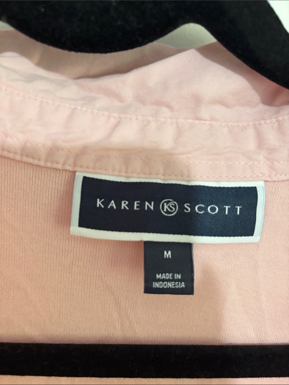 Karen Scott Pink Button Polo Size M - Picture 3 of 4